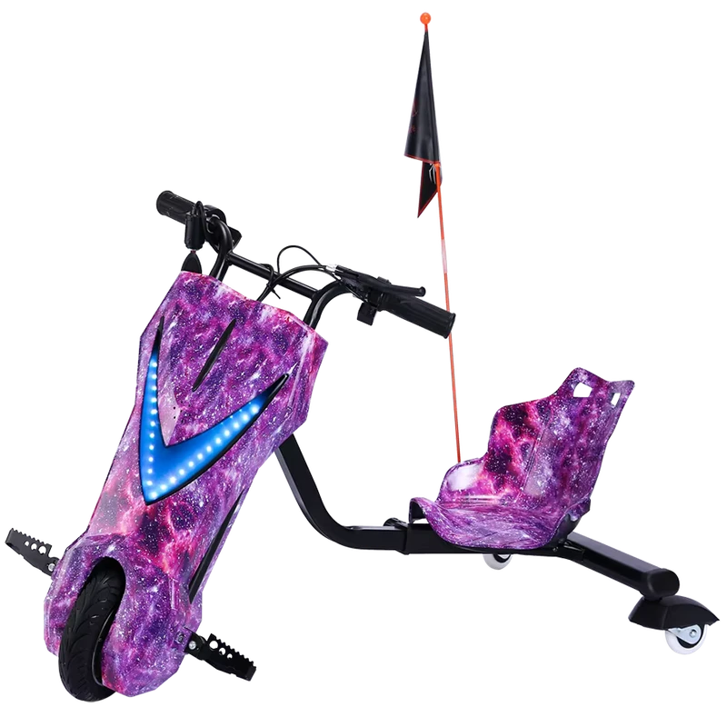 360 Rotating Three-Wheel Electric Scooter 250W Motor Power 36V Crazy Drift Trike for Kids Children's Ride on Toy Car