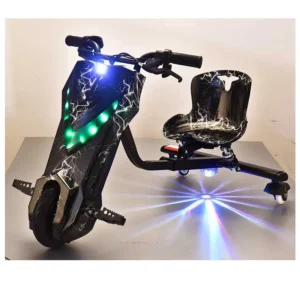 36V 250W Electric Cool Motorized Drift Trike for Kids Adults 3-Wheel 360 Drifting Scooter Modern Durable Steel Plastic Body PU