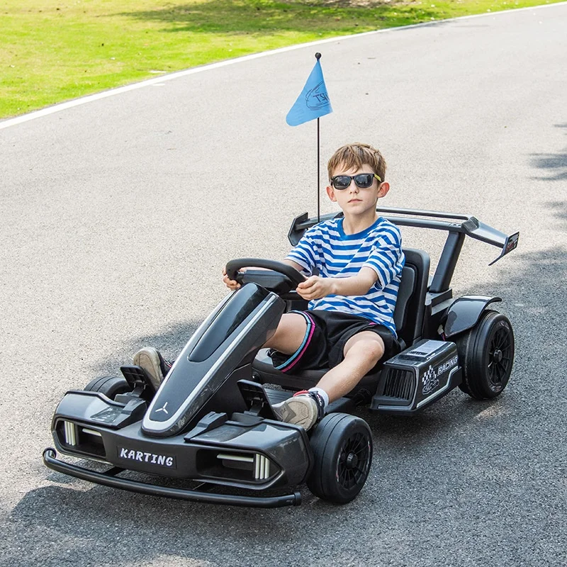 36V Battery Powered 4 Wheels Electric Drift Go Kart Touch Screen Ride on Car for Kids Adults