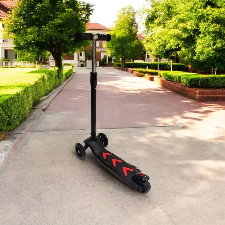 4 Height Adjustable 3 Wheel Kids Scooter with LED Light Lightweight Kick Scooter for Children 3 to 10 Years Old OEM
