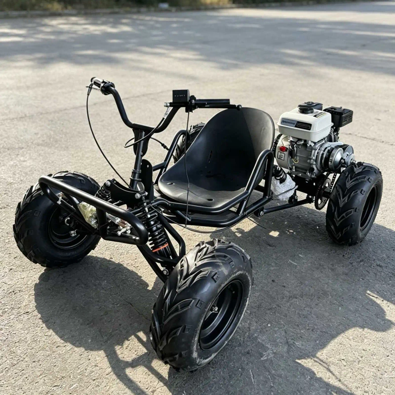 4-Stroke Gas-powered Off-road Kart with Chain Drive and 8-inch Tires Adult Racing All-terrain Four-wheeled Go Kart