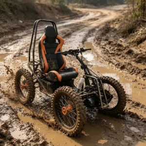 4 Wheel Electric Mobility Go Kart for Adults All Terrain E Scooter with Basket for Handicapped Users