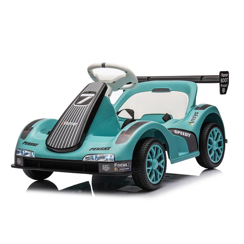 4 Wheel Electric Ride On Car for Kids 2-4 Years Plastic Construction with LED Lights