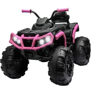 4-Wheel Electric Ride On Car for Kids Beach Buggy with Music Lights & Slide Gift Car