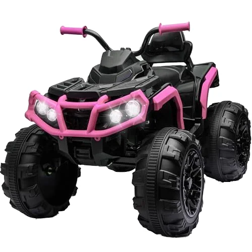 4-Wheel Electric Ride On Car for Kids Beach Buggy with Music Lights & Slide Gift Car