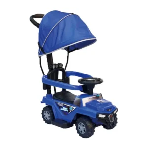 4 Wheel Kids Push Ride on Car with Foldable Canopy and Pushbar