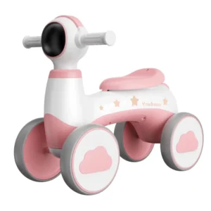 4 Wheels Baby Swing Car with Light and Music for 1-3 Years Kids Twist Sliding Car