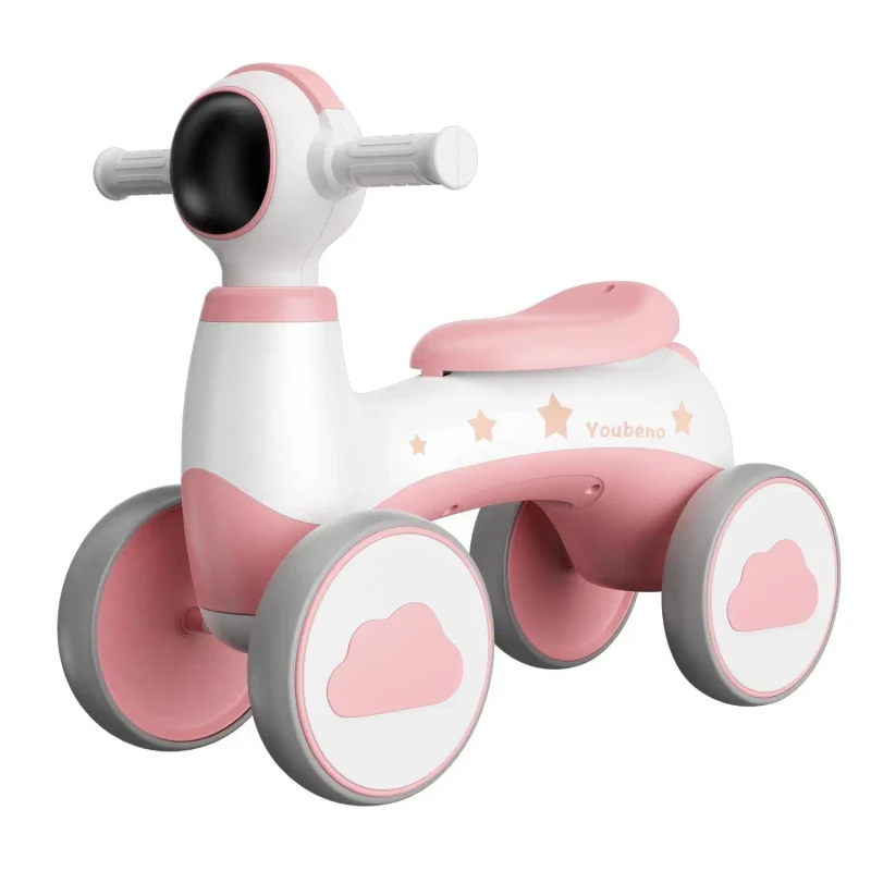 4 Wheels Baby Swing Car with Light and Music for 1-3 Years Kids Twist Sliding Car