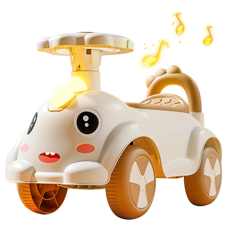 4 Wheels Light Music Kids Swing Car Toddler Baby Ride on Car Toy Red Kids Push Ride on Toy Large for Ages 1 7