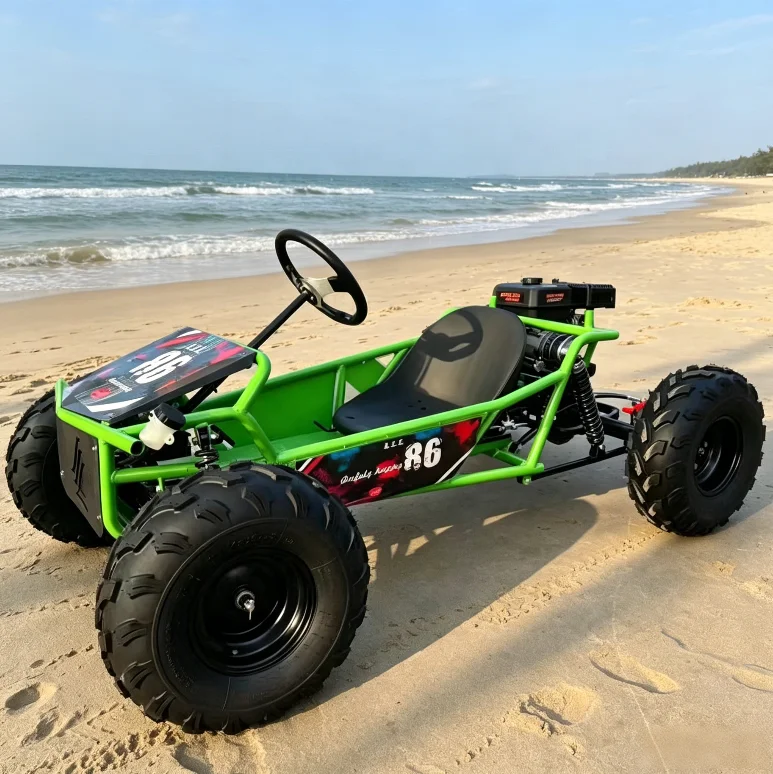 4 Wheels Steering Go Kart Adult Kids Outdoor Racing Go Kart