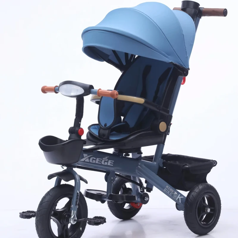 4 in 1 Baby Tricycle with Rotating Seat CE Certified Children's Stroller Bike