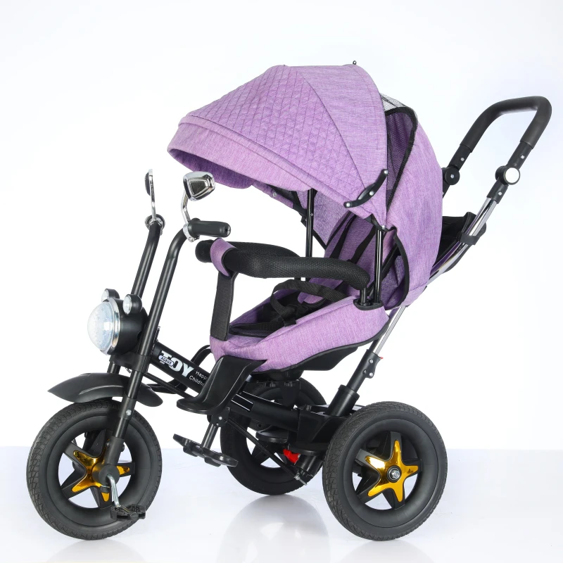 4 in 1 Baby Tricycle with Rotating Seat CE Certified Children's Stroller Bike