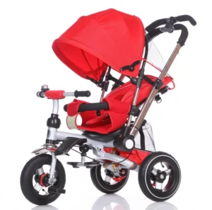 4 in 1 Multi Functional Kids’ Tricycle Stroller Alloy Baby Travelers Height Adjustable EN71 BSCI 3C Certified Safety Light
