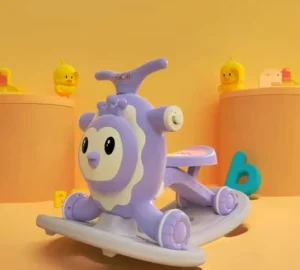 4 in 1 Multifunctional Plastic Walker Prevent Rollover and O shaped Legs Light Music Toy Rocking Horse Baby Walking Chair