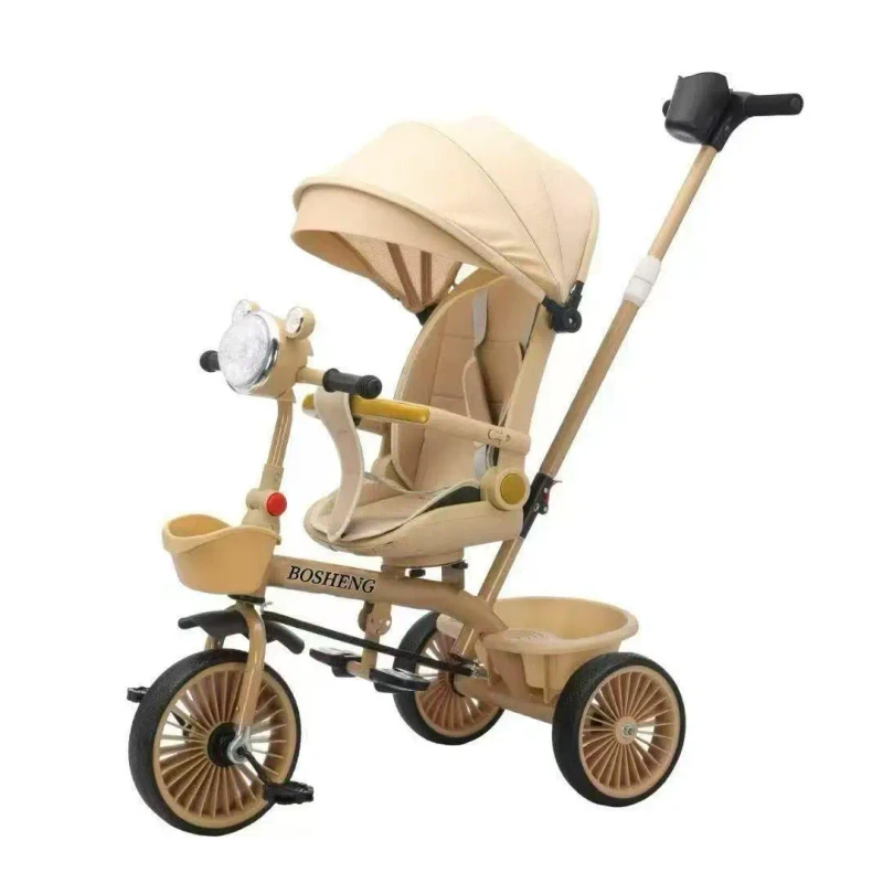 4-in-1 Plastic Baby Trike Folding Push Wheel Toy & Bike Stroller for Kids 3+ Years Children's 2+ Years Trike & Wheel Toys
