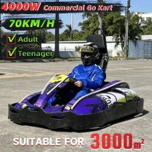 4000W 70km/h Racing Electric Go Karts for Adult Teen Drift Hydraulic Brakes Karting Car 72V28Ah Battery