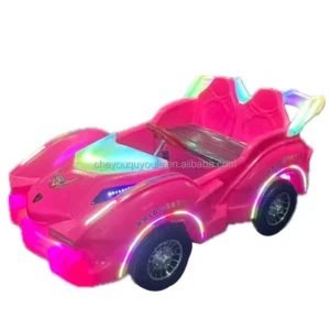 48V Battery Powered Bumper Car Ride On Toy for Kids Rear Axle Motor Big Wheels LED Lights Indoor Outdoor Playground Use