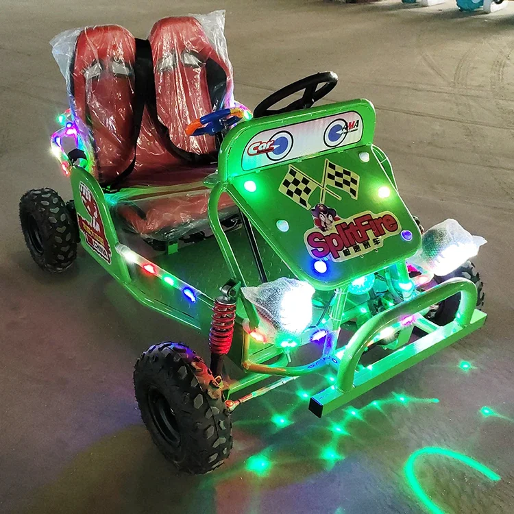 48V Motor Kids Electric Off Road Go Kart LED Lights & Music for Indoor Outdoor Sports Park Playground & Recreation Venue Use