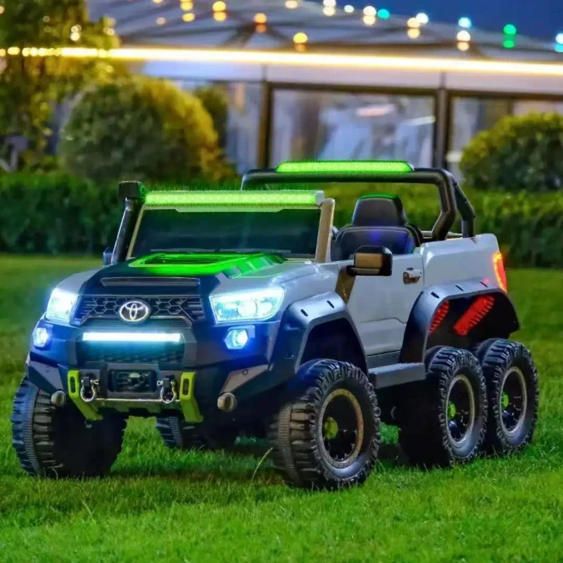 5-10 Years 143cm for Remote Control ATV Battery-Powered Electric Ride-On Car with Leather Seats and Music for Kids