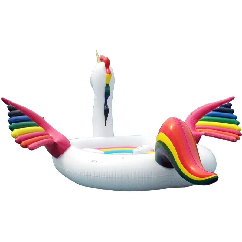 500*420cm Inflatable Island Unicorn 6-Person Ride-on Pool Floatie