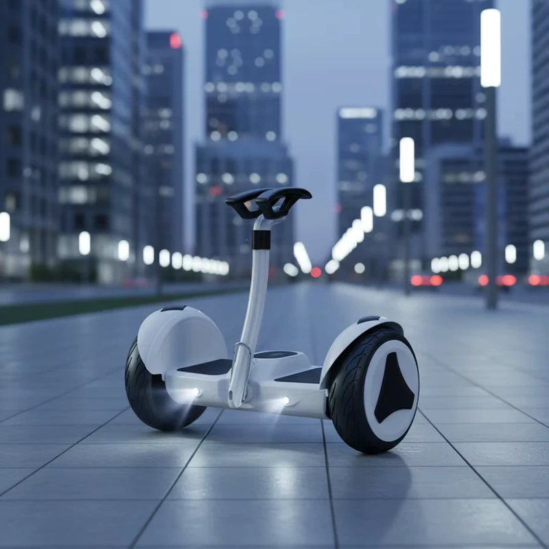 550W Electric Balance Bike with Dual-Wheel Design Leg Control Armrest Body Sensing 15km/h PVC for Children Adults 75kg Max Load