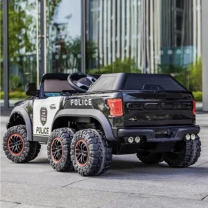 6-12Years Kids 135cm Police Off Road 6Wheels Pick up 6Hours Electric 4*4 Remote-Control Self Driving 2 Seat 100kg Load Ride Car
