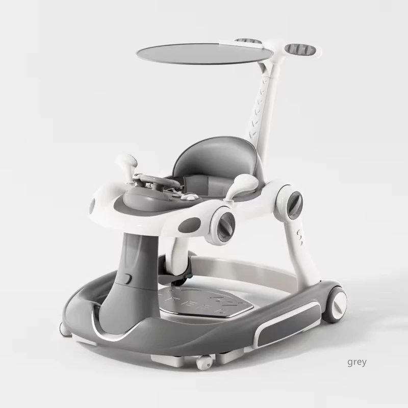 6 18 Months Baby Walker with Music and Light Simple Plastic Frame for Kids Sit to Stand Learning Walking 4 in 1 Toy