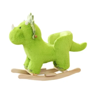 6-24 Months Baby Rocking Horse Plush Toy Triangle Dragon Rocking Horse for Children