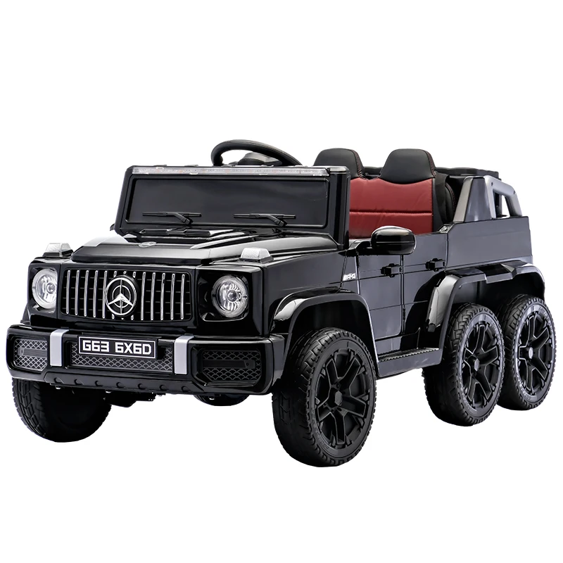 6 Wheel New Design Kids Ride On Car 12V Electric 2 Seater Remote Control Charged Kids Car Black
