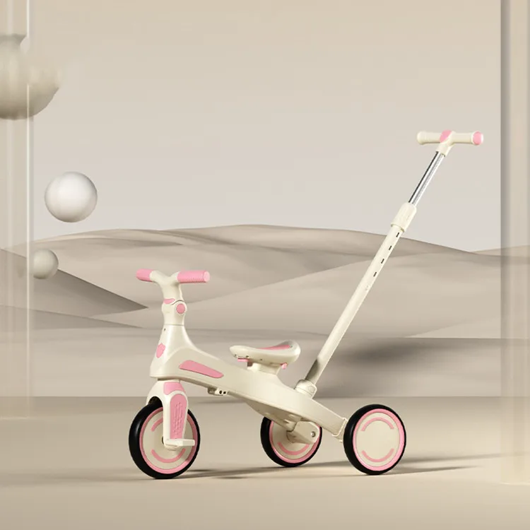 6 in 1 Baby's Tricycle Toddler Trike with Adjustable Push Handle, Reversible Seat and Canopy Suitable for Outdoor Activities