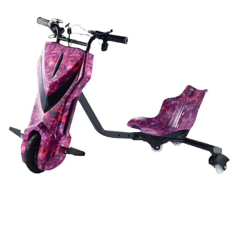 6.5 inch 8 inch Children's Adults' Electric Three Wheel for Music Iron Body Drift Car Kart Front Brake Scooter