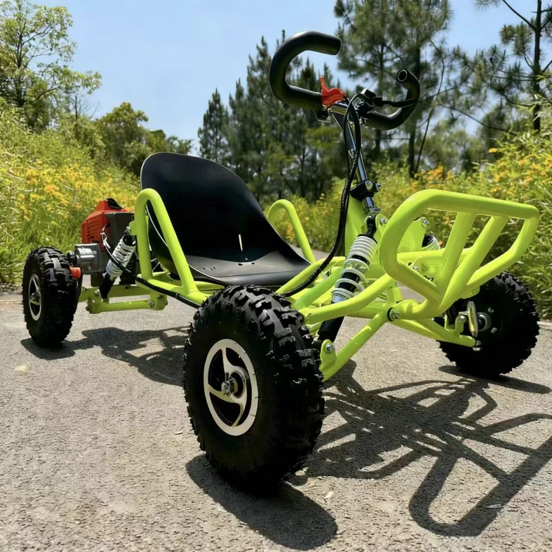 63cc High speed Drift Kart Professional Gas Powered Racing Go Kart All terrain 2 stroke Buggy for Adults & Youth