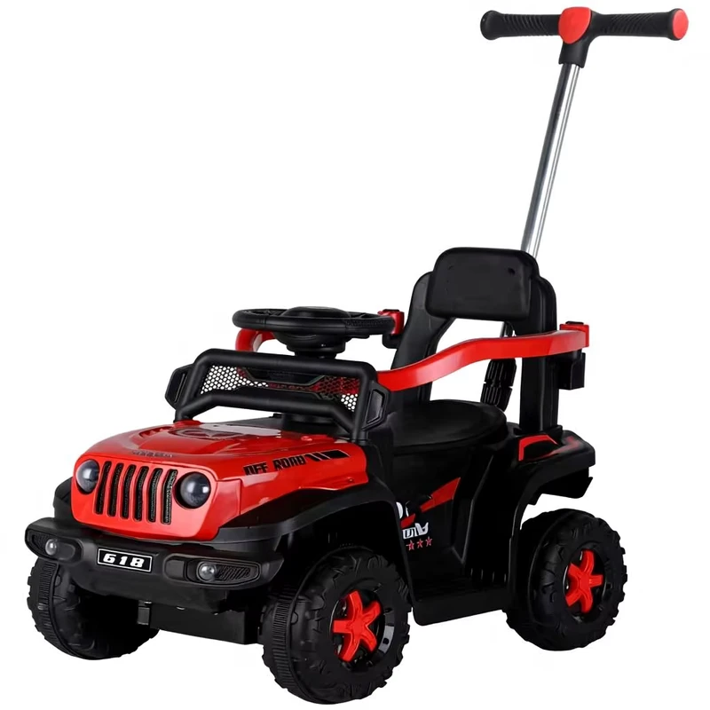 6v 12v Ride on Battery Operated Kids Baby Car with Pushh Hand Boys Plastic Three in One Sliding Car