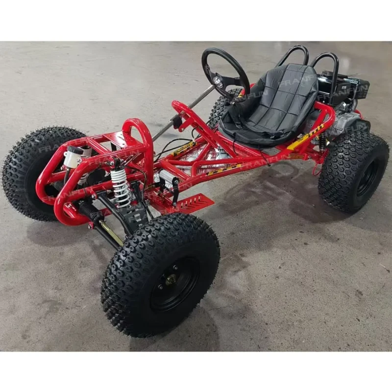 8 Inch 270cc Full Suspension Durable Go Karts Foot Accelerate Outdoor Off road Gasoline Karting 4 Wheel Buggy