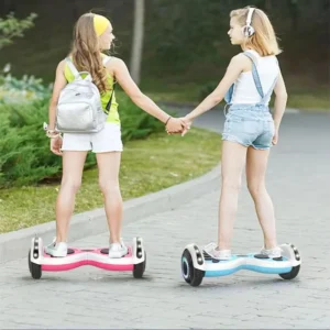 8 Inch Aluminum Alloy 350W Waterproof for Children’s Two Wheel Electric Balance Scooter Lighted Horse Swing Car