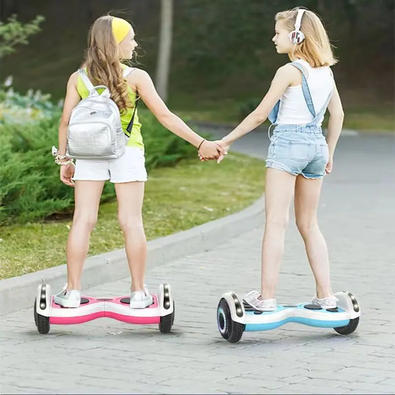 8 Inch Aluminum Alloy 350W Waterproof for Children's Two Wheel Electric Balance Scooter Lighted Horse Swing Car