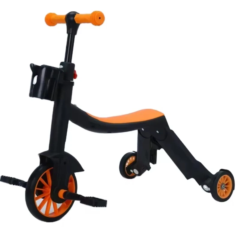 8-in-1 High Multi-Function Plastic Outdoor Sports Vehicle for Kids Balance Baby Bike Scooter Tricycle with Planar Wheel Device
