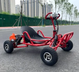 80CC Gas Pedal Go Kart All Terrain UTV Beach Drifting Bike with Two Stroke Engine 35km/h Speed for Outdoor Adventures