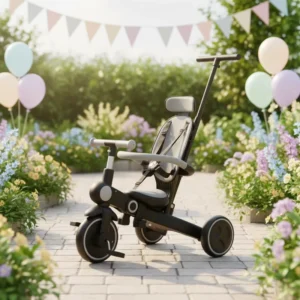 9IN1 Easy Fold Toddler Baby Children Tricycle 3 Wheel Kids Trike Baby Tricycle Transfer to Balance Bike for Child