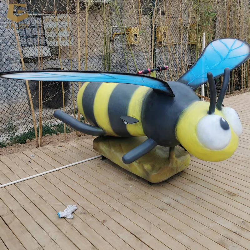 AB 01 Theme Park Coin Operated Animatronic Insect Battery Car Cartoon Ride
