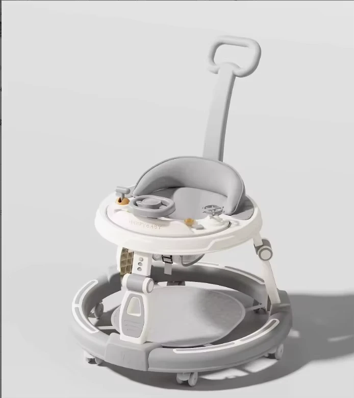 Adjustable 3 in 1 Luxury Activity Baby Push Walker Simple Swivel Wheel Seat Trotter Walking Chair