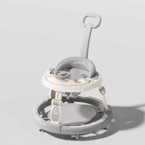 Adjustable 3-in-1 Luxury Activity Baby Push Walker Simple Swivel Wheel Seat Trotter for Ages 6 Months+ Baby Walking Chair