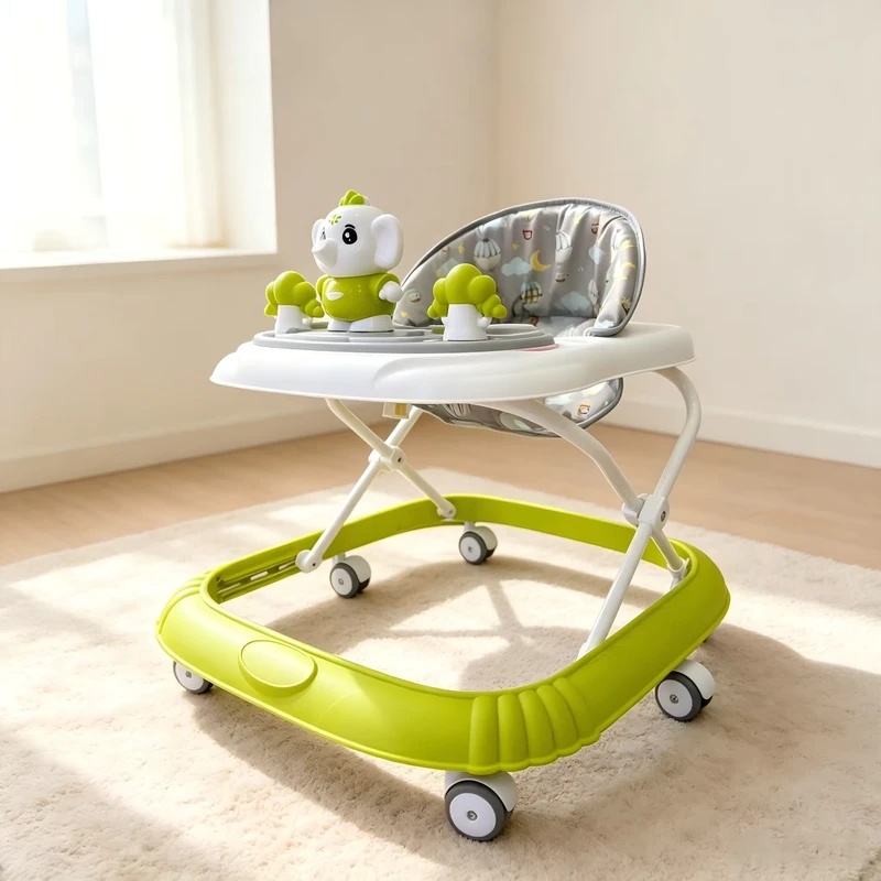 Adjustable Activity Walker Foldable Baby Walkers For Boys and Girls With Light and Music
