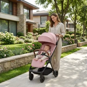 Adjustable Auto Folding Pushchair Carrycot Kid Infant Toddler Carriage Car Seat Newborn Travel Pram 3 in 1 Compact Baby Stroller