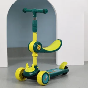 Adjustable Foot Luggage Scooter for 2-8 Years Kids PU LED Wheel Children Toy Scooter