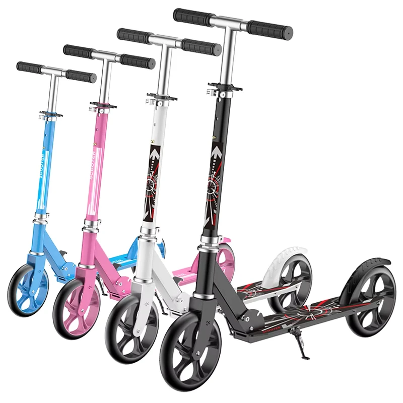 Adjustable Handlebar Scooter Kids 2 Big Wheels Children's Scooter Sturdy Steel Frame Foldable Kids' Kick Scooter