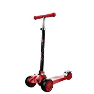Adjustable Height Modern Children’s Scooter Steel and Plastic Construction with Three PU Wheels Foldable Outdoor Toy