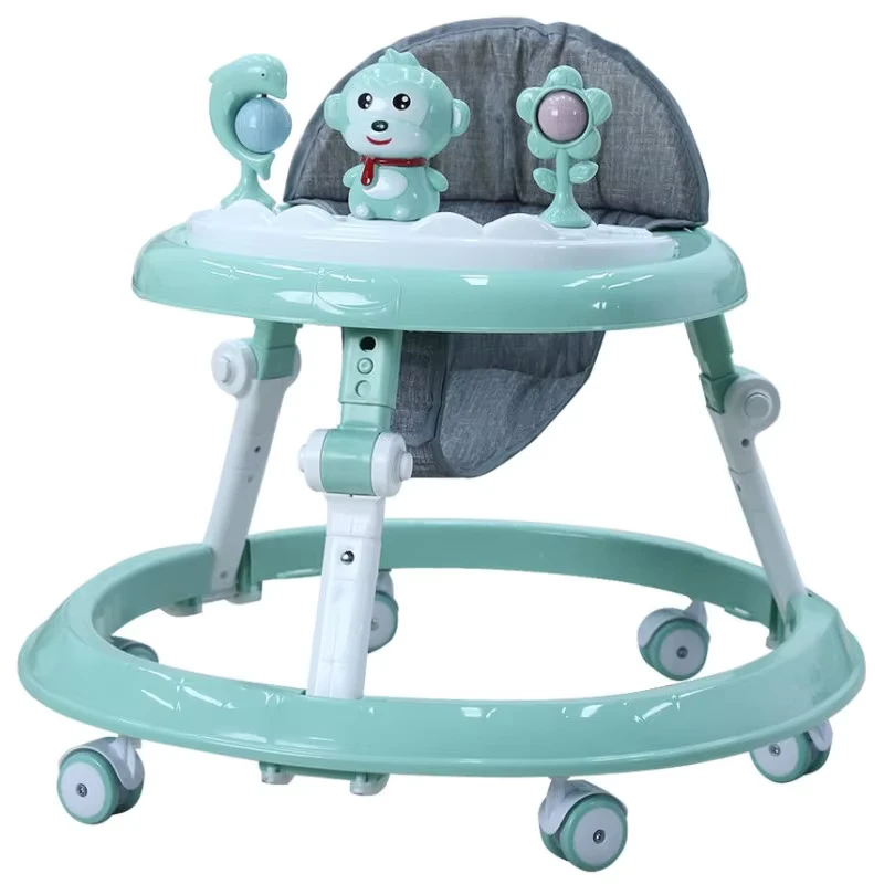 Adjustable Mini Baby Walker with Silent Wheels