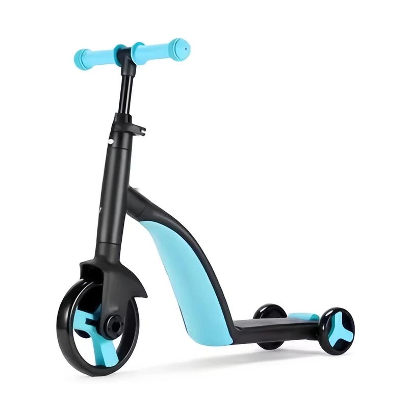 Adjustable PP + PU Three Wheel Nitro Powered Foldable Kid's Balance Scooter Tricycle with 3 Point Safety Harness for Children