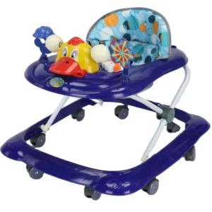 Adjustable Plastic Frame Baby Walkers with Musical Toys Educational Walkers for Boys and Girls